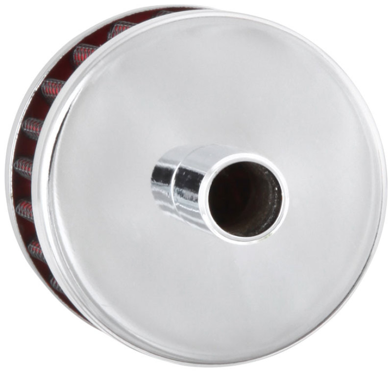 K&N Steel Base Chrome Top Crankcase Vent Filter 1/2in. Vent / 2in. OD / 1-1/2in. Height thumbnail 4