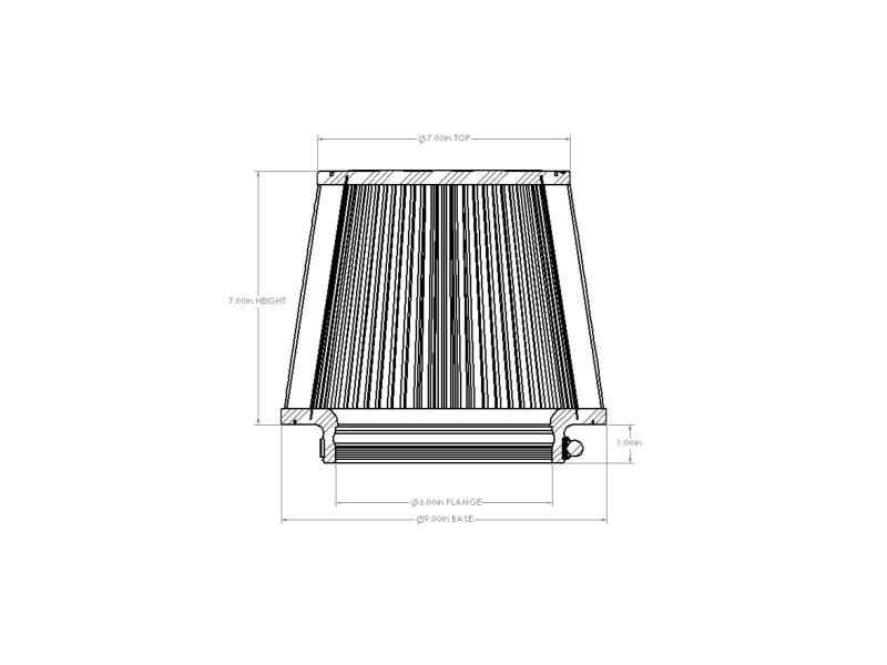 aFe Magnum FORCE Intake Replacement Air Filter w/ D2 Dura-Dry Media 6in F x 9in B x 7in T x 7in H thumbnail 6