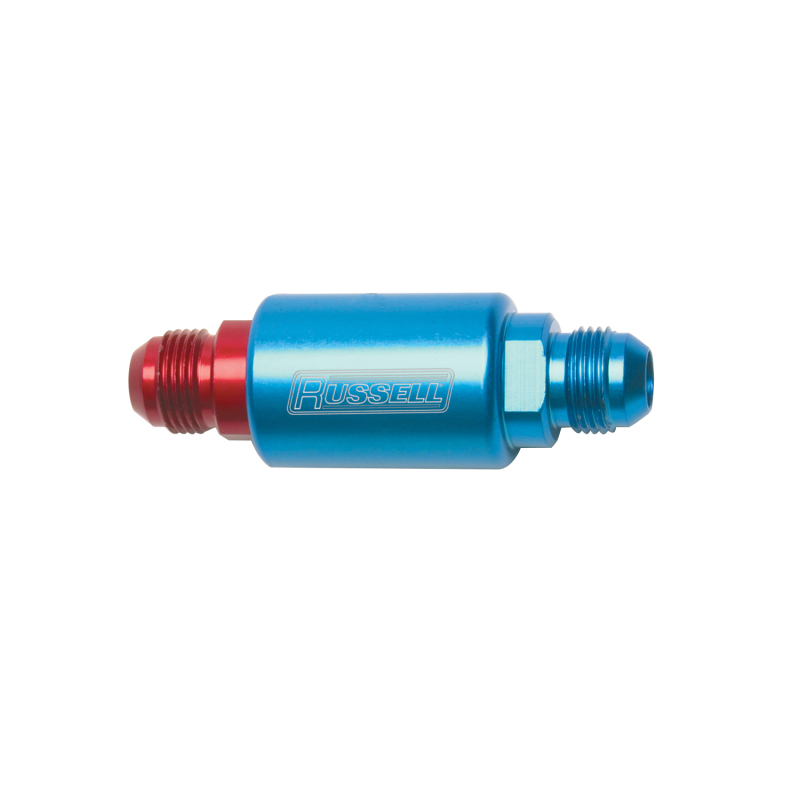 Russell Performance Red/Blue Anodized (3-1/4in Length 1-1/4in dia. -8 male inlet/outlet) thumbnail 3