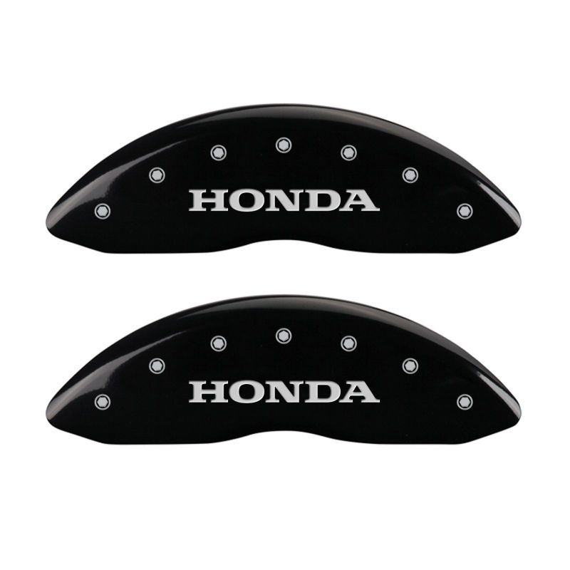 MGP 4 Caliper Covers Engraved Front Honda Engraved Rear H Logo Black finish silver ch thumbnail 7