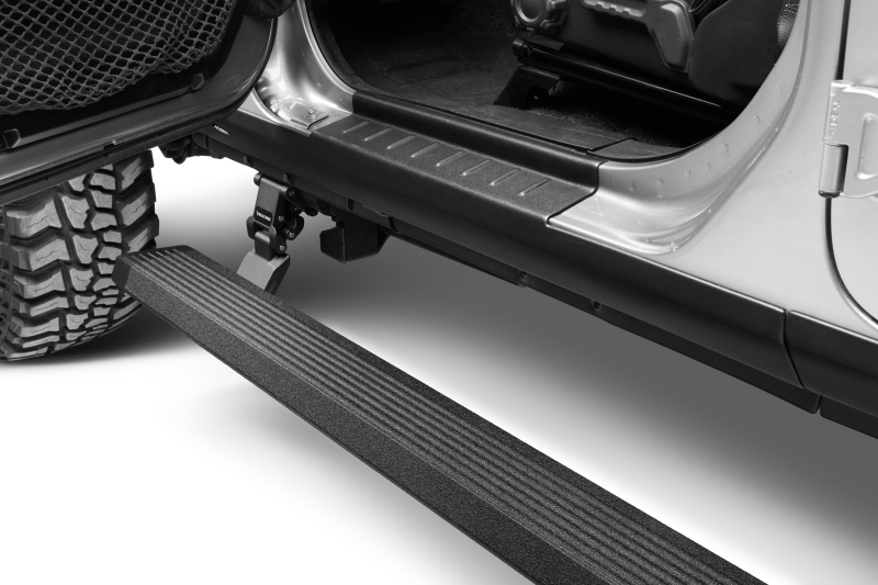 RealTruck 18-24 Jeep Wrangler 4dr VoltStep Electric Running Board Kit - Bedliner Coating