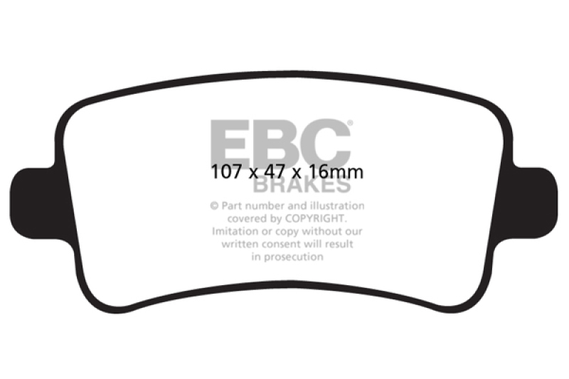 EBC 10+ Buick Allure (Canada) 3.0 Greenstuff Rear Brake Pads thumbnail 4
