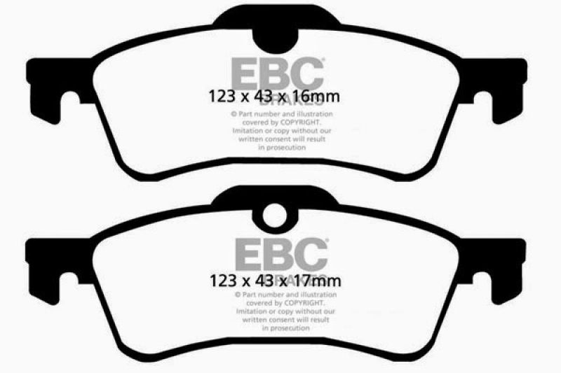 EBC 02-03 Mini Hardtop 1.6 Ultimax2 Rear Brake Pads thumbnail 4