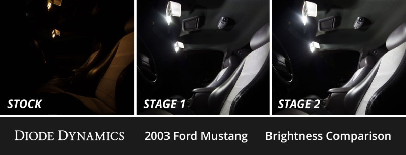 Diode Dynamics 94-04 d Mustang Interior LED Kit Cool White Stage 2 thumbnail 6