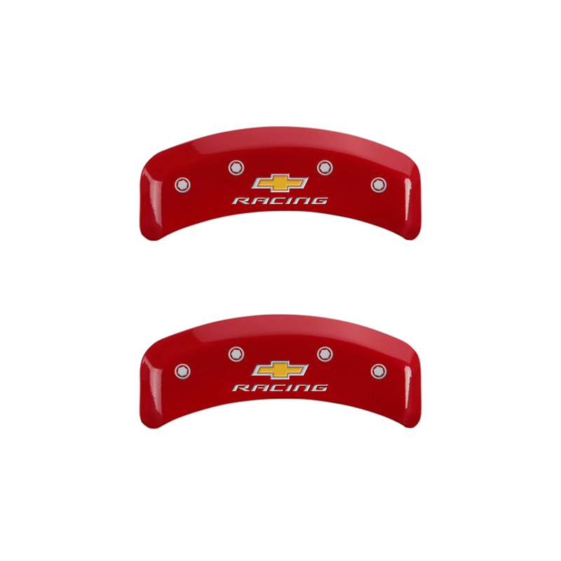 MGP 4 Caliper Covers Engraved F & R Chevy Racing Red Finish Silver Char 1988 Chevrolet Corvette thumbnail 2