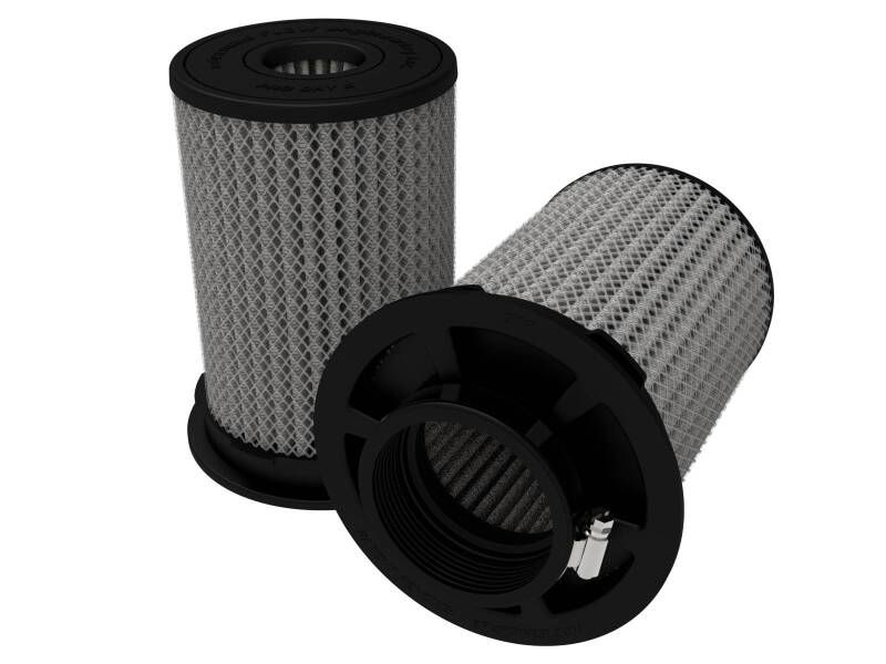 aFe MagnumFLOW Air Filters 3in F x 5-1/2in B x 5-1/4in T (Inverted) x 8in H - Pair thumbnail 2