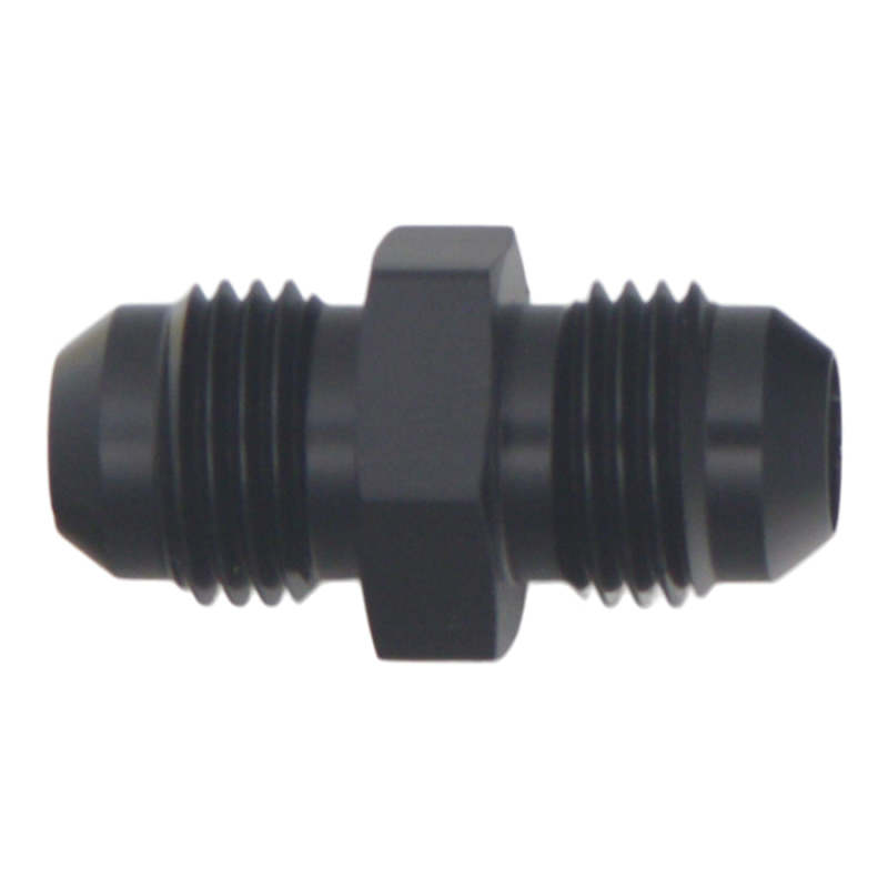 DeatschWerks 6AN Male Flare to 6AN Male Flare Coupler - Anodized Matte Black thumbnail 2