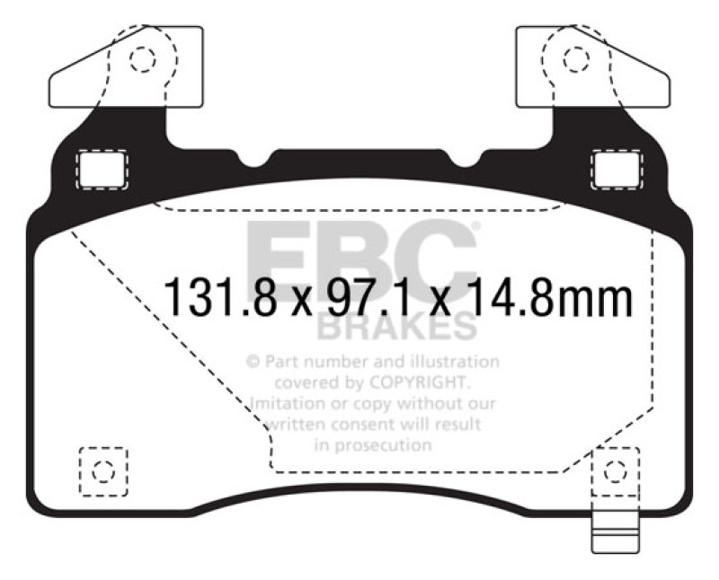 EBC S13 Brake Pad and Rotor Kit (1x ebcDP43028R, 1x ebcRK7722S) thumbnail 5
