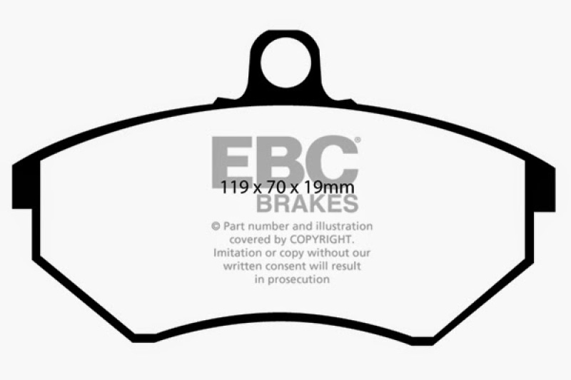 EBC 89-93 Volkswagen Corrado 1.8 Supercharged Redstuff Front Brake Pads thumbnail 4