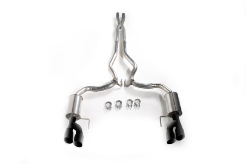 Roush 18-23 Mustang 5.0L V8 Black Tip Cat Back Exhaust Kit (Quad Tip Non-Active) thumbnail 2