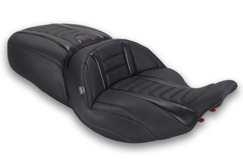 Mustang 23-26 Harley CVO Road Glide, Street Glide, ST Deluxe 1pc 2Up Blk w/American Beauty Thread