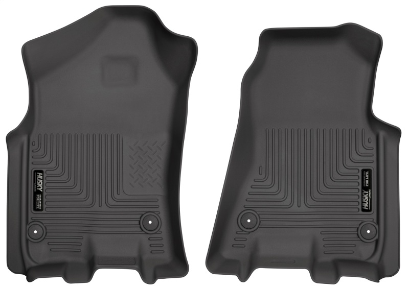 Husky Liners 2019 Ram 1500 Crew Cab WeatherBeater Black Front Row Floor Liners thumbnail 2