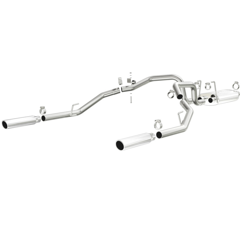 Magnaflow 09-13 Dodge Ram 1500 V6 3.6L Dual Spilt Rear Exit Polished Stainless C/B Perf Exhaust thumbnail 3