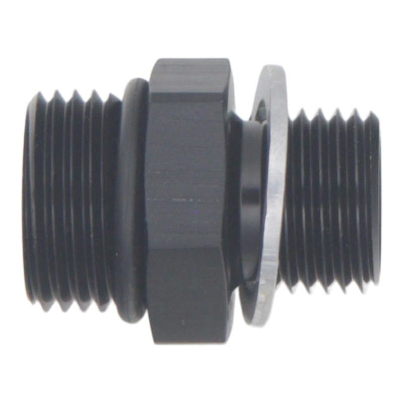 DeatschWerks 8AN ORB Male to M16 X 1.5 Metric Male (Incl O-Ring and Washer) - Anodized Matte Black thumbnail 2