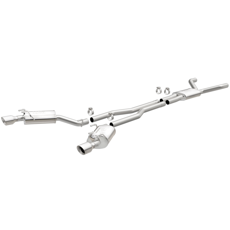 MagnaFlow Cat-Back Stainless Dual Split Rear Exit 4in Polished Tips 11-15 Chevy Camaro 3.6L V6 thumbnail 9