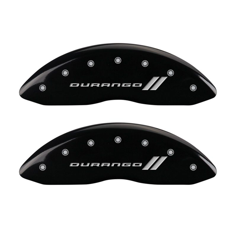 MGP 4 Caliper Covers Engraved Front & Rear With stripes/Durango Black finish silver ch thumbnail 7