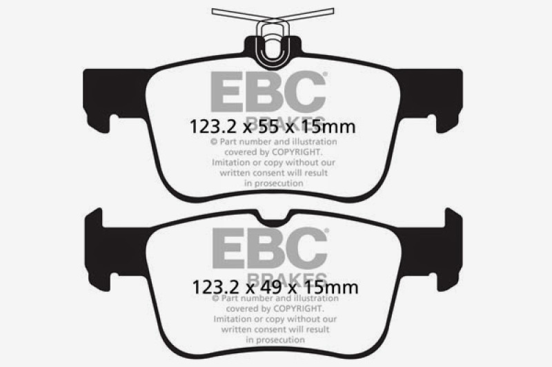 EBC 13+ Ford Fusion 1.6 Turbo Yellowstuff Rear Brake Pads thumbnail 4