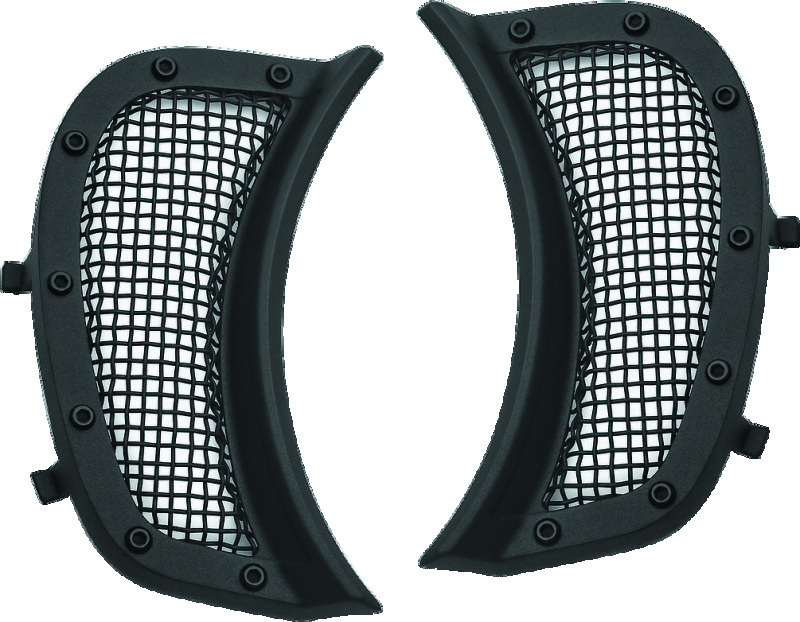 Kuryakyn Mesh Headlight Vent Accents 6519 Accent Vents, Aluminum/Steel, Satin Black, Adhesive Backed, Harley-Davidson®, Pair thumbnail 4