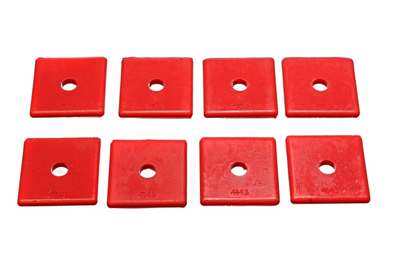 Energy Suspension Pad - Med - 2in SQ x 7/16in ID x 1/4in H - Red thumbnail 4