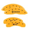 MGP 4 Caliper Covers Engraved Front Lincoln Engraved Rear MKT Yellow finish black ch thumbnail 9