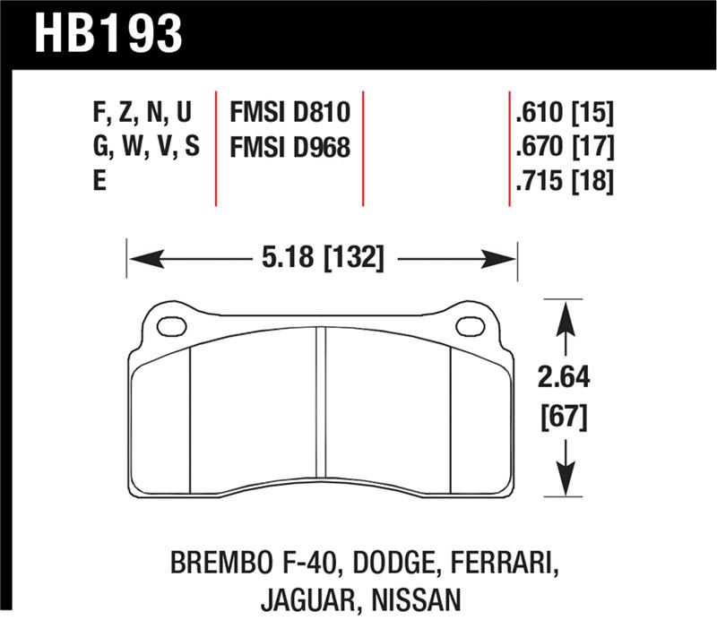 HAWK HPS 5.0 Brake Pad Sets