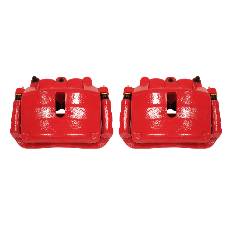 Power Stop 2009 Ford F-150 Front Red Calipers w/Brackets - Pair