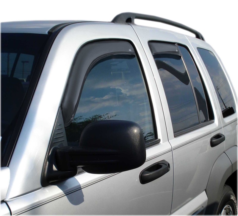 AVS 02-07 Jeep Liberty Ventvisor In-Channel Front & Rear Window Deflectors 4pc - Smoke thumbnail 2
