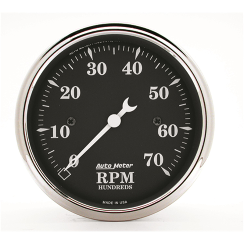 AutoMeter Gauge Tachometer 3-1/8in. 7K RPM In-Dash Old Tyme Black thumbnail 5