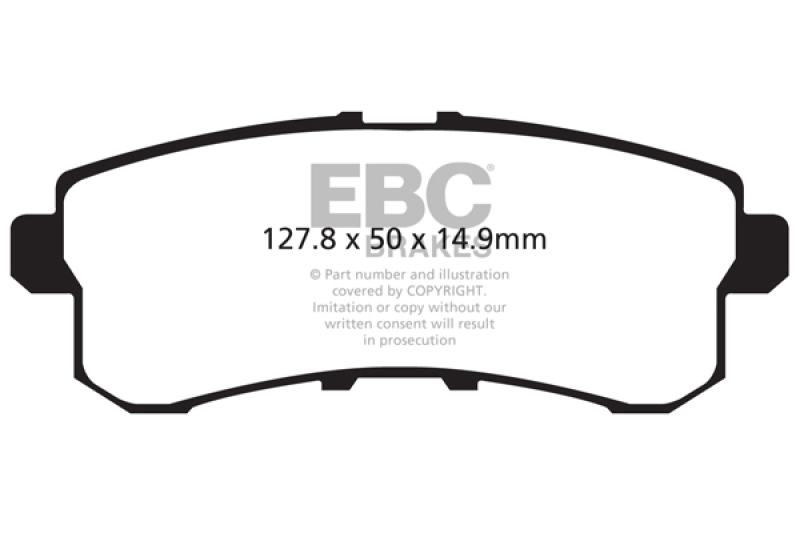 EBC 11-13 Infiniti QX56 5.6 Greenstuff Rear Brake Pads thumbnail 4