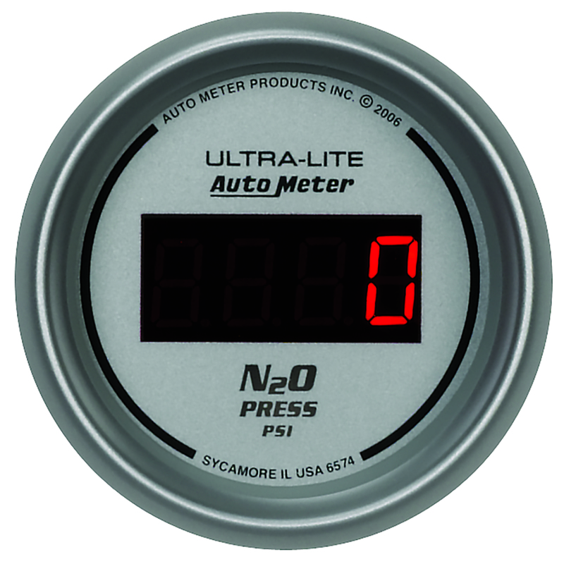 Autometer Ultra-Lite 2-1/16in 1600 PSI Digital Nitrous Pressure Gauge - Silver thumbnail 9