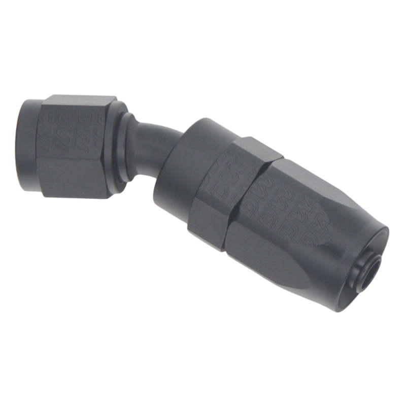 DeatschWerks 6 AN Female Flare Swivel 30-Degree Hose End CPE - Anodized Matte Black thumbnail 2