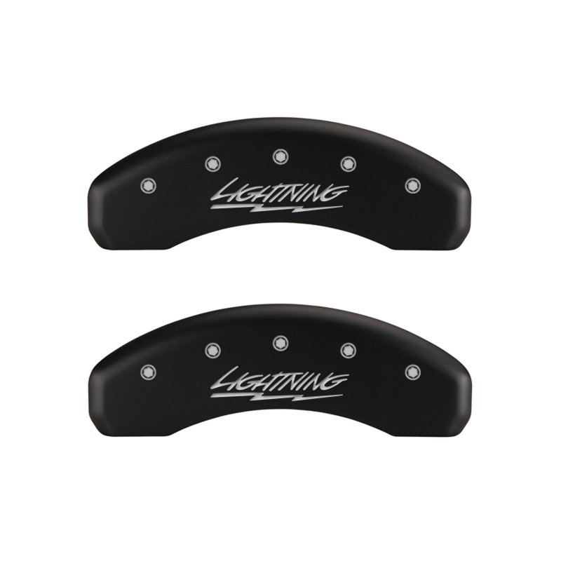 MGP 4 Caliper Covers Engraved Front & Rear Lightning Red finish silver ch thumbnail 7