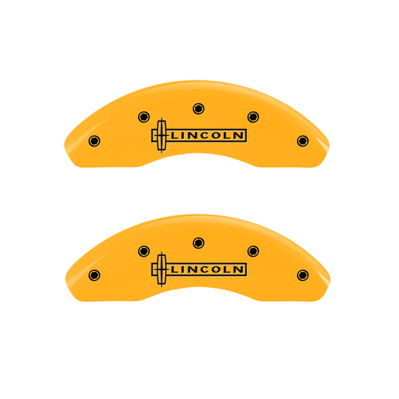 MGP 4 Caliper Covers Engraved Front Lincoln Rear MKZ Yellow Finish Black Char 2011 Lincoln MKZ thumbnail 4