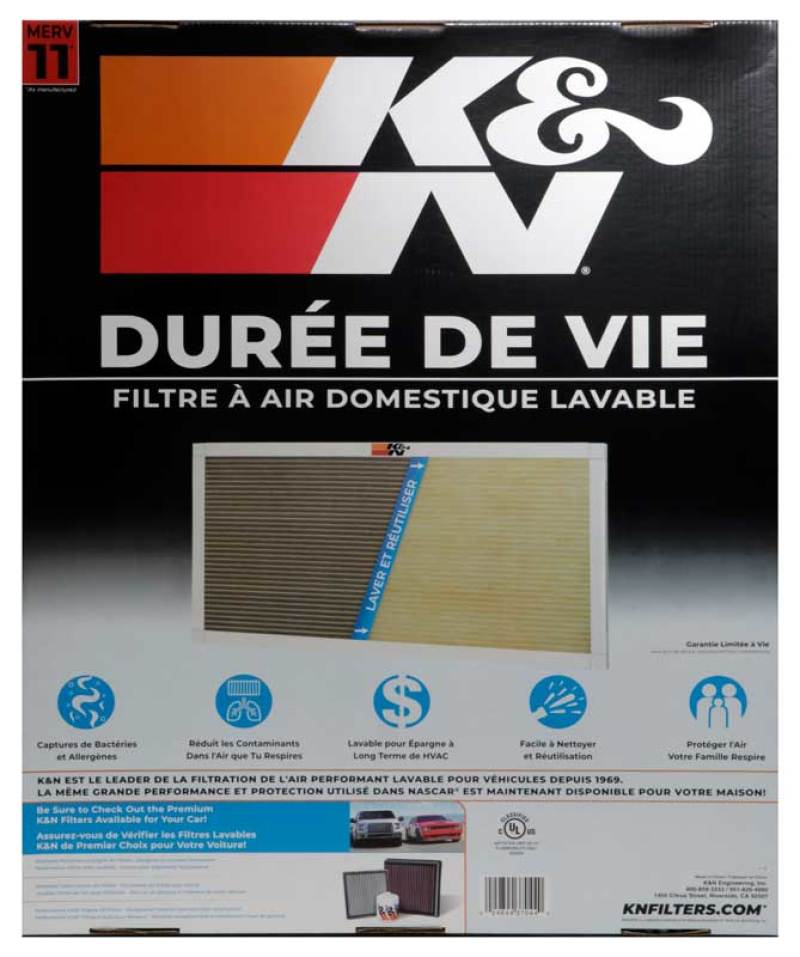 K&N HVAC Filter - 20 x 25 x 1 thumbnail 3