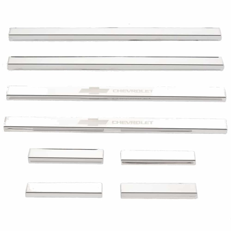 Putco 14-18 Chevy Silv LD - Double Cab w/ CHEVROLET Etching (8pcs) SS Door Sills thumbnail 2