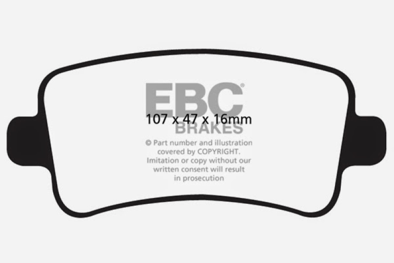 EBC 10+ Buick Allure (Canada) 3.0 Greenstuff Rear Brake Pads thumbnail 5
