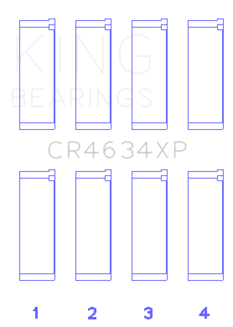 King Engine Bearings Hyundai G4KF (Size +0.50) Connecting Rod Bearing Set thumbnail 3