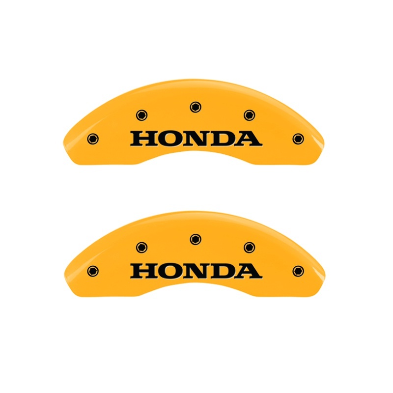 MGP 2 Caliper Covers Engraved Front Honda Yellow Finish Black Characters 2007 Honda Civic thumbnail 3