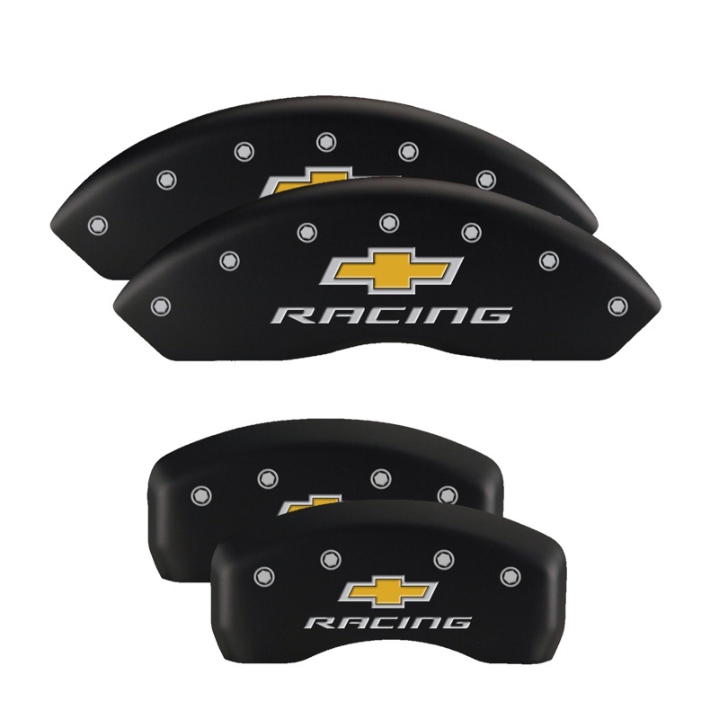 MGP 4 Caliper Covers Engraved Front & Rear Silverado Red finish silver ch thumbnail 4