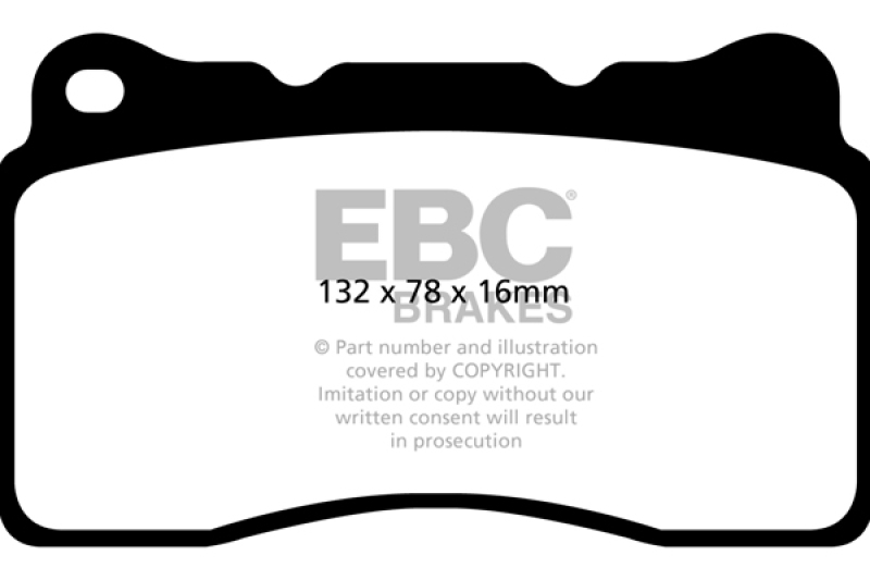 EBC 2016+ Chevrolet Corvette (C7) 6.2L Stingray Bluestuff Front Brake Pads thumbnail 3