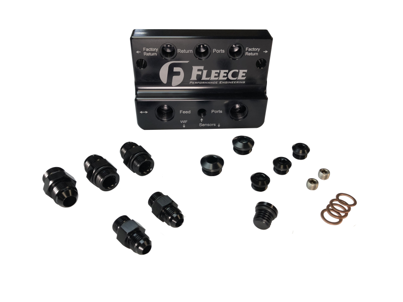 Fleece Performance 10-12 Dodge 6.7L Cummins 4th Gen Fuel Distribution Block thumbnail 5