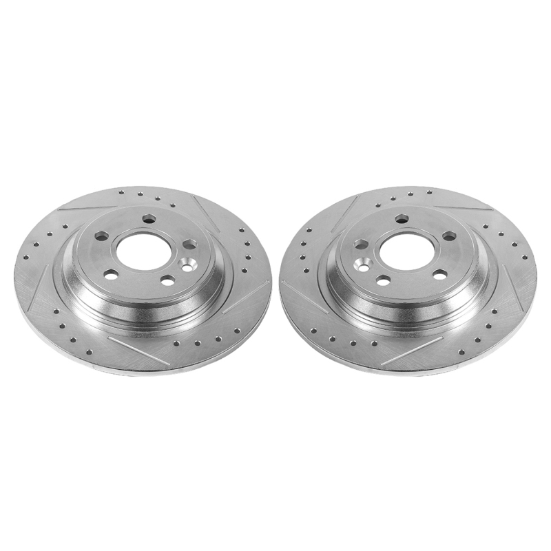 Power Stop 11-15 Volvo S60 Rear Evolution Drilled & Slotted Rotors - Pair