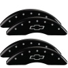 MGP 4 Caliper Covers Engraved Front & Rear Bowtie Black finish silver ch 20+ Silverado 2500 HD thumbnail 4