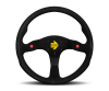 Momo MOD80 Steering Wheel 350 mm - Black Suede/Black Spokes thumbnail 3