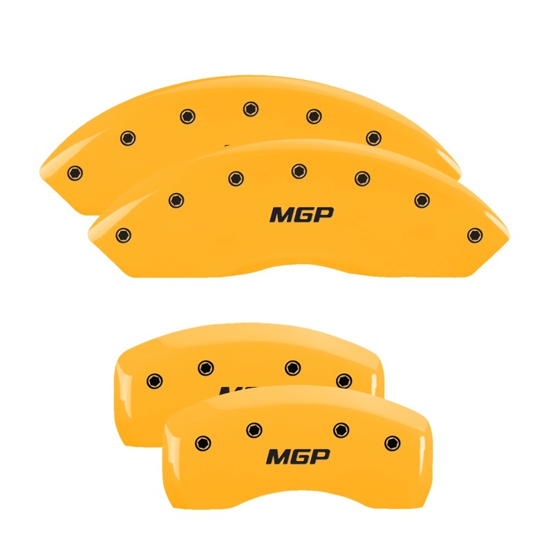 MGP 4 Caliper Covers Engraved Front & Rear MGP Yellow finish black ch thumbnail 7