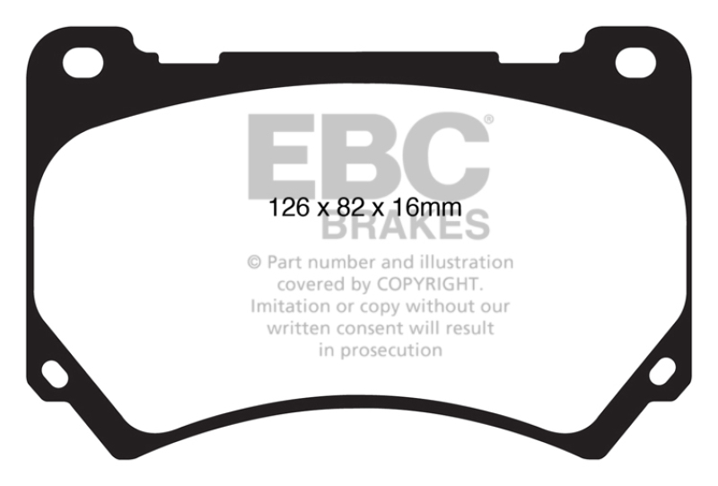 EBC 11+ Hyundai Equus 4.6 Greenstuff Front Brake Pads thumbnail 5