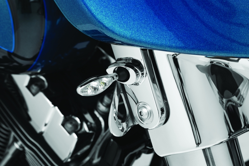 Kuryakyn Kellermann Micro 1000 Collection Turn Signals 2530 Signal, 1000, LED, Clear Lens, White/Amber Light, Chrome Housing, Each thumbnail 7
