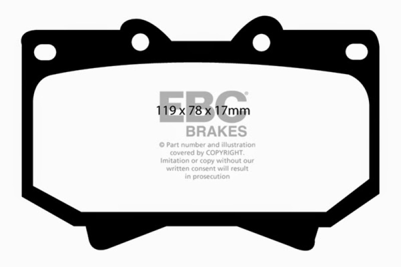 EBC 98-07 Lexus LX470 4.7 Greenstuff Front Brake Pads thumbnail 5