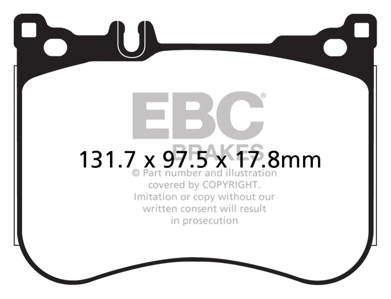 EBC 14+ Mercedes-Benz S550 4.7 Twin Turbo AMG Sport Pkg Redstuff Front Brake Pads thumbnail 2