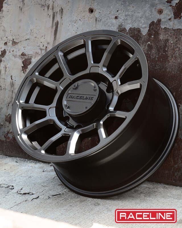 RACELINE 950 GAUGE 16X8 6X139.7 0MM SATIN BLACK WHEEL